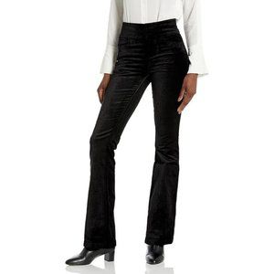 PAIGE High Rise Lou Lou Black Velvet Flare Pants Trousers Women’s Size 29